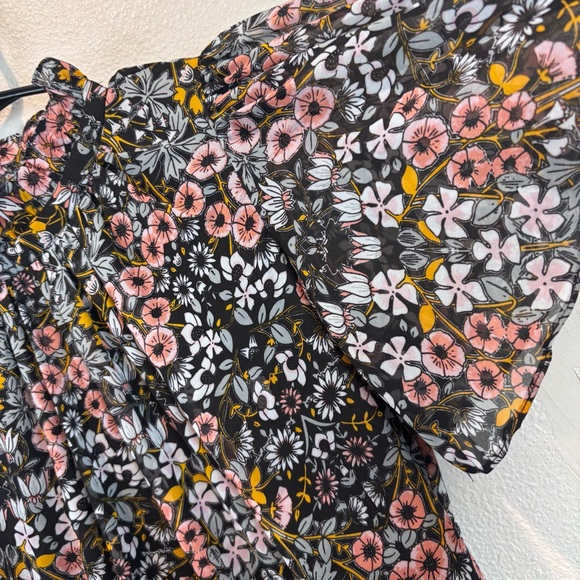 Julia Jordan Floral Dress Sz 10 Modest Maxi Zipper High Neck Pink Yellow White - Picture 6 of 10